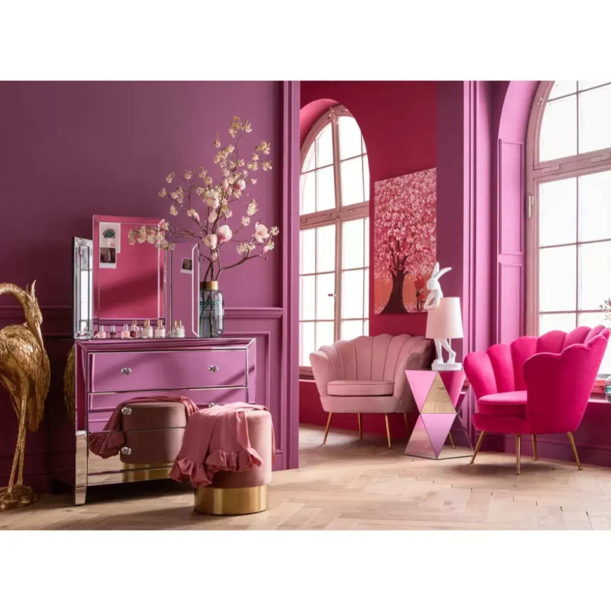 KARE Design Tischleuchte Animal Rabbit Weis 68Cm- Tischleuchten