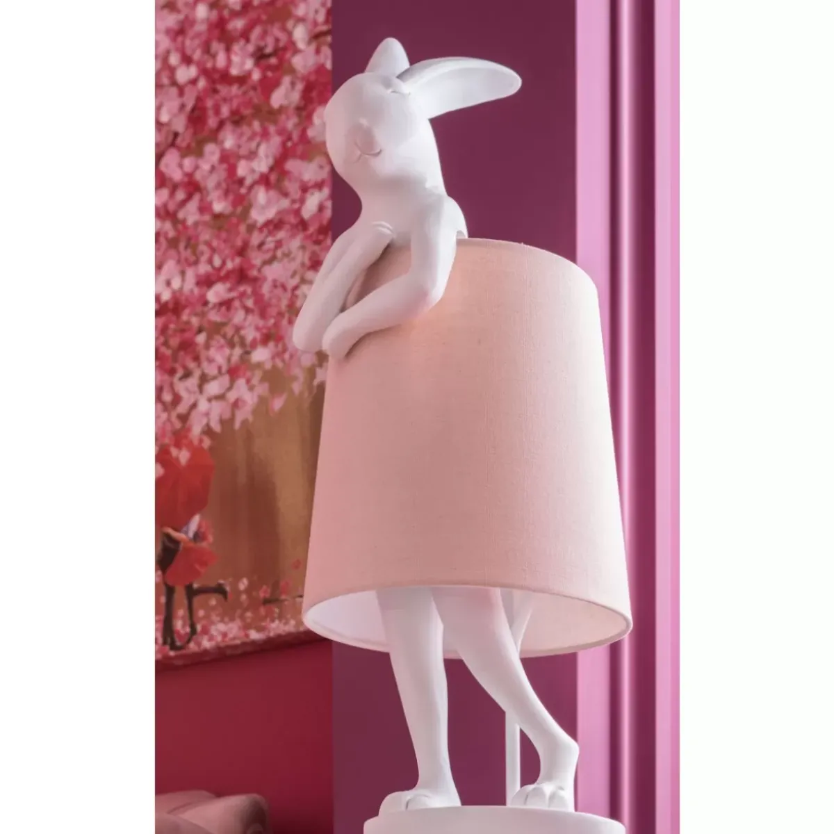 KARE Design Tischleuchte Animal Rabbit Weis 68Cm- Tischleuchten