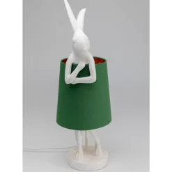 KARE Design Tischleuchte Animal Rabbit Weis/Grun 68Cm- Tischleuchten