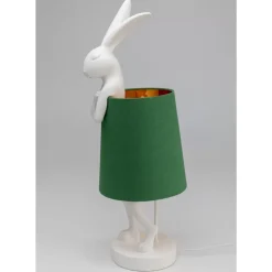 KARE Design Tischleuchte Animal Rabbit Weis/Grun 68Cm- Tischleuchten