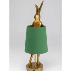 KARE Design Tischleuchte Animal Rabbit Gold/Grun 68Cm- Tischleuchten