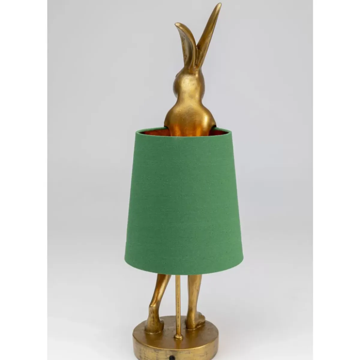 KARE Design Tischleuchte Animal Rabbit Gold/Grun 68Cm- Tischleuchten