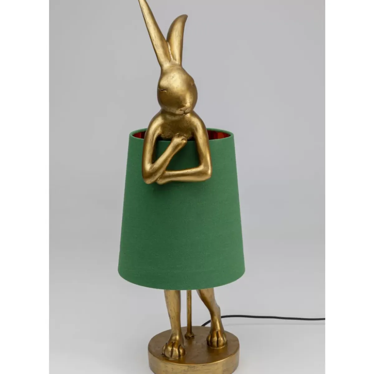 KARE Design Tischleuchte Animal Rabbit Gold/Grun 68Cm- Tischleuchten