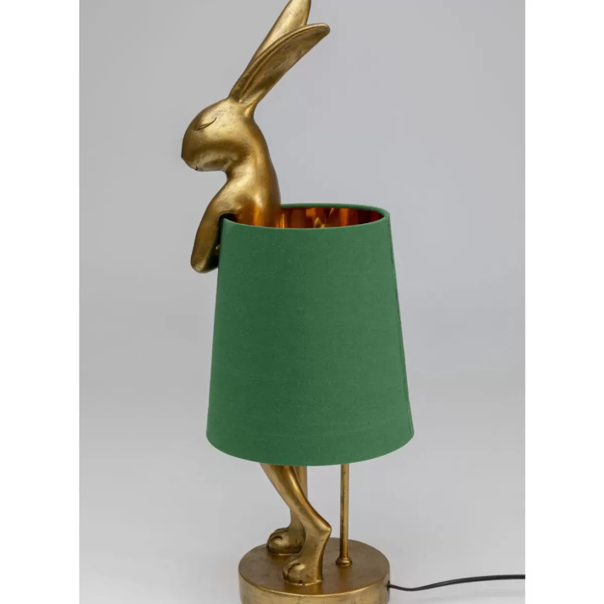 KARE Design Tischleuchte Animal Rabbit Gold/Grun 68Cm- Tischleuchten