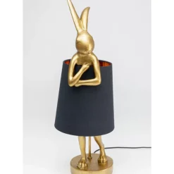 KARE Design Tischleuchte Animal Rabbit Gold/Schwarz 68Cm- Tischleuchten