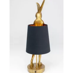 KARE Design Tischleuchte Animal Rabbit Gold/Schwarz 68Cm- Tischleuchten