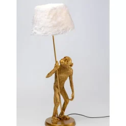 KARE Design Tischleuchte Animal Standing Monkey Gold 51Cm- Tischleuchten
