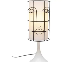 KARE Design Tischleuchte Grid Face Weis 60Cm- Tischleuchten