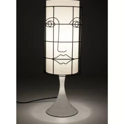 KARE Design Tischleuchte Grid Face Weis 60Cm- Tischleuchten