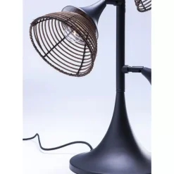 KARE Design Tischleuchte Rattan Tre- Tischleuchten