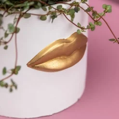 KARE Design Ubertopf Lips Weiss/Gold- Aufbewahrung & Ordnung