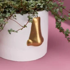 KARE Design Ubertopf Nase Weiss/Gold- Sonstiges & Zubehör Accessoires