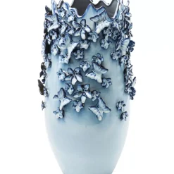 KARE Design Vase Butterflies Lightblue 50Cm- Vasen