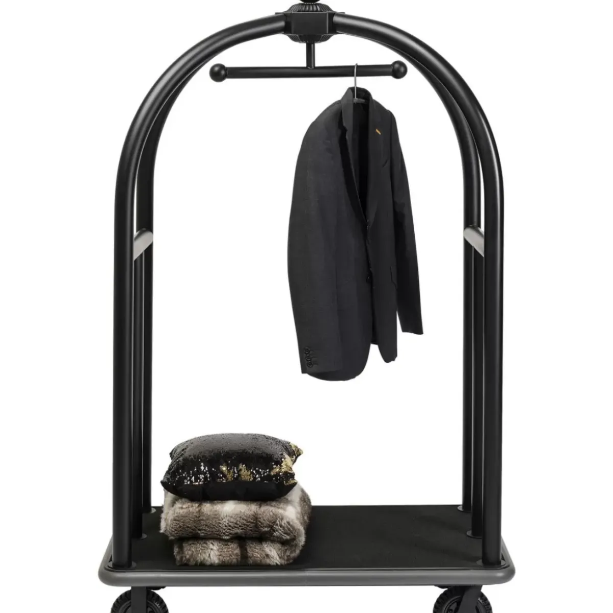 KARE Design Vip Gepackwagen Vegas Matt Schwarz- Kleinmöbel & Sonstiges