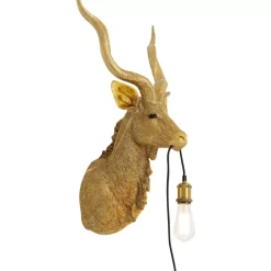 KARE Design Wandleuchte Animal Goat Gold 45X74Cm- Wandleuchten