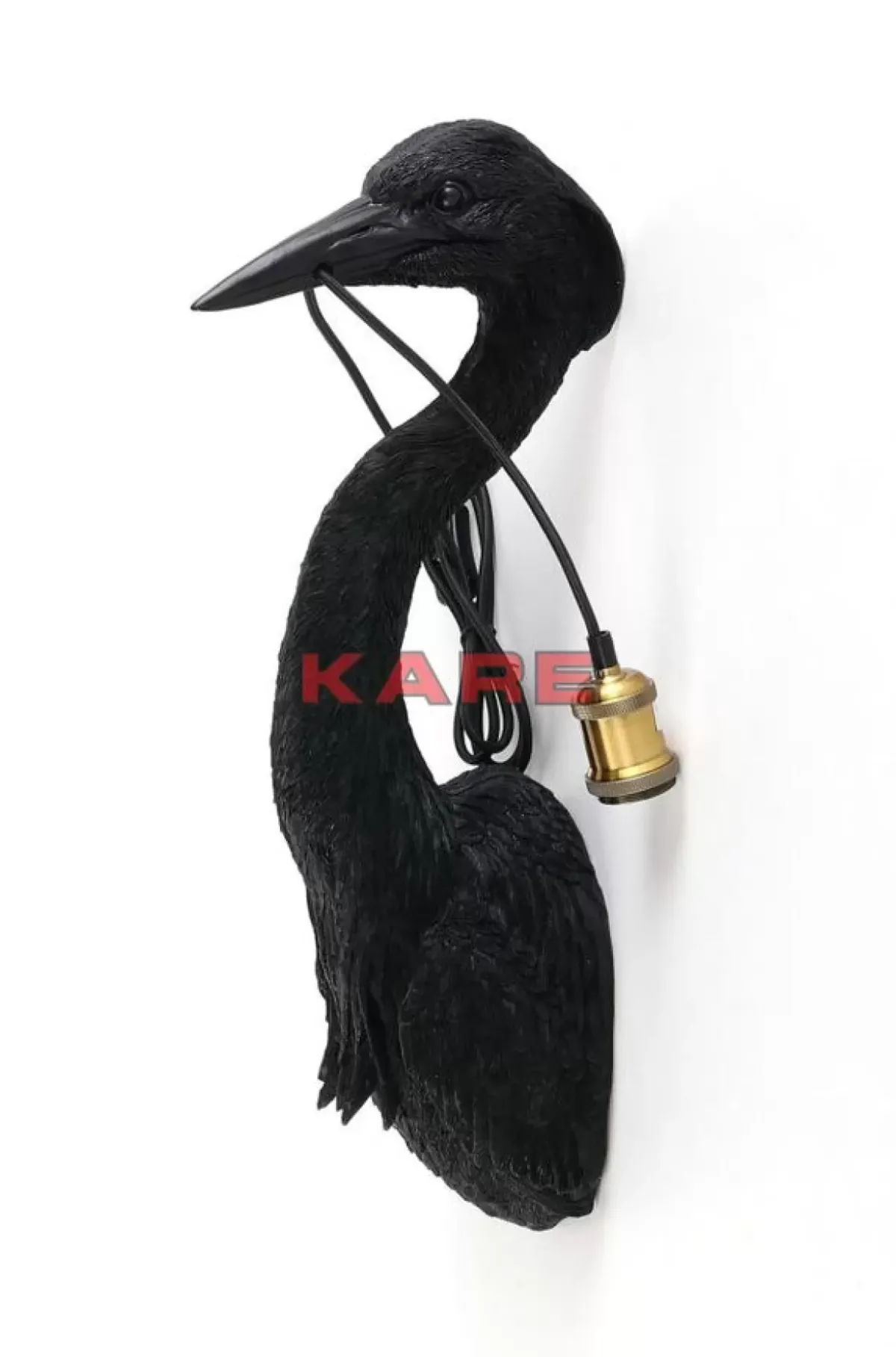 KARE Design Wandleuchte Animal Heron Schwarz 26X62Cm- Wandleuchten