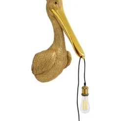 KARE Design Wandleuchte Animal Spoonbill Gold 29X62Cm- Wandleuchten