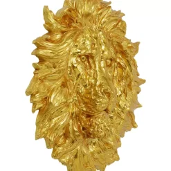 KARE Design Wandobjekt Lion Head Gold 90X100Cm- Bilder