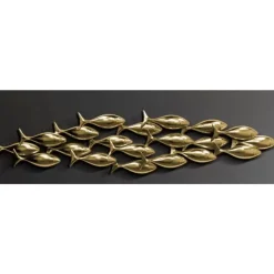 KARE Design Wandobjekt School Of Tuna Gold 181X41Cm- Bilder