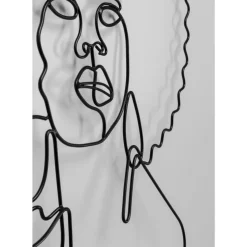 KARE Design Wandobjekt Wire African Woman 50X57Cm- Bilder
