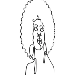 KARE Design Wandobjekt Wire African Woman 50X57Cm- Bilder