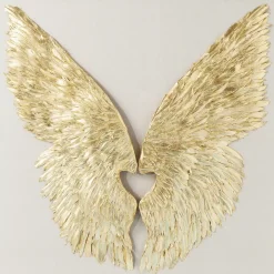 KARE Design Wandschmuck Wings Gold-Weis 120X120Cm- Bilder