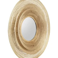 KARE Design Wandspiegel Gold Wire O61Cm- Spiegel