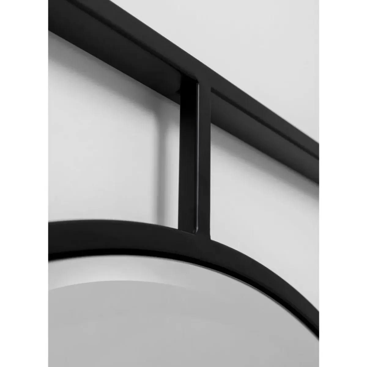 KARE Design Wandspiegel Stanford Frame Matt Schwarz O90Cm- Spiegel