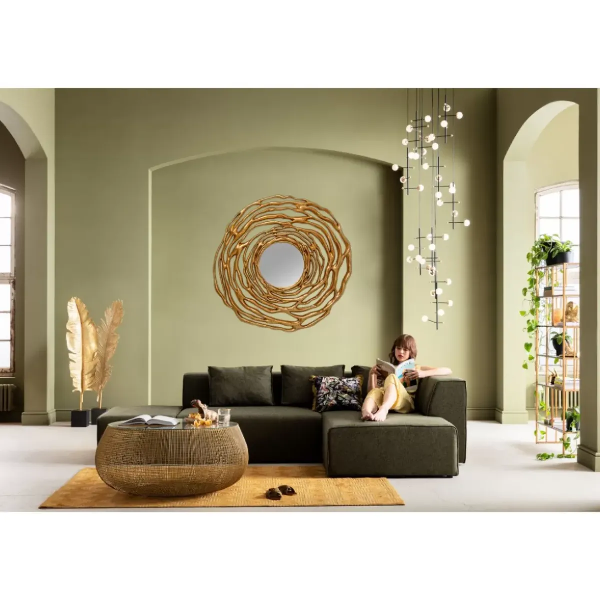KARE Design Wandspiegel Twiggy Gold O121Cm- Spiegel