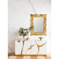 KARE Design Wandspiegel Wavy Brass 94X124Cm- Spiegel