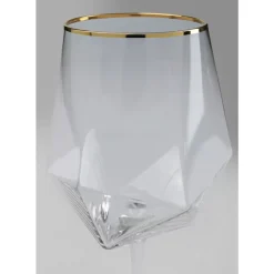 KARE Design Weinglas Diamond Gold Rim- Geschirr & Tischaccessoires