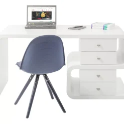 KARE Design White Club Schreibtisch Snake 150X70Cm- Tische