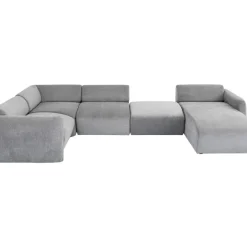 KARE Design Wohnlandschaft 2 Lucca Grau Rechts 328Cm- Sofas & Couches