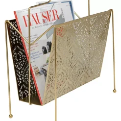 KARE Design Zeitungsständer Basket Gold Gros- Zeitungsständer